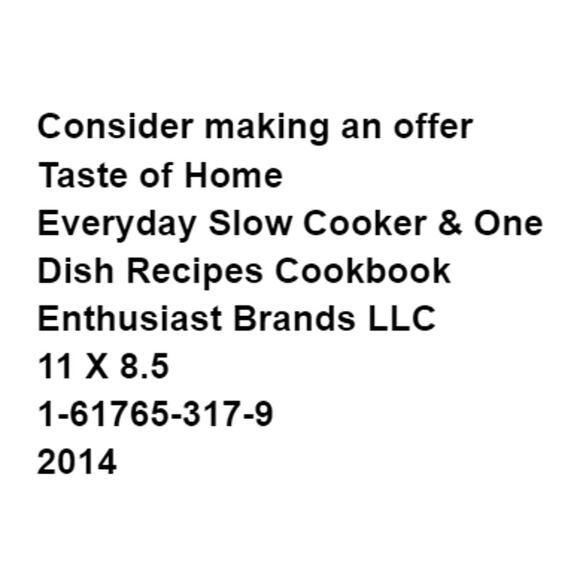 Taste of Home Everyday Slow Cooker & One Dish Recipes Cookbook 2014 Hardcover - Picture 2 of 12